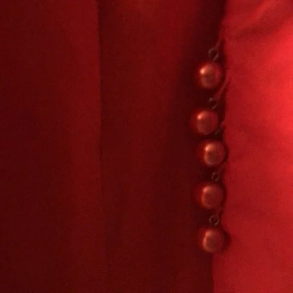 Ilusion Red-Orange Linen Blend Jacket - Picture 8 of 12